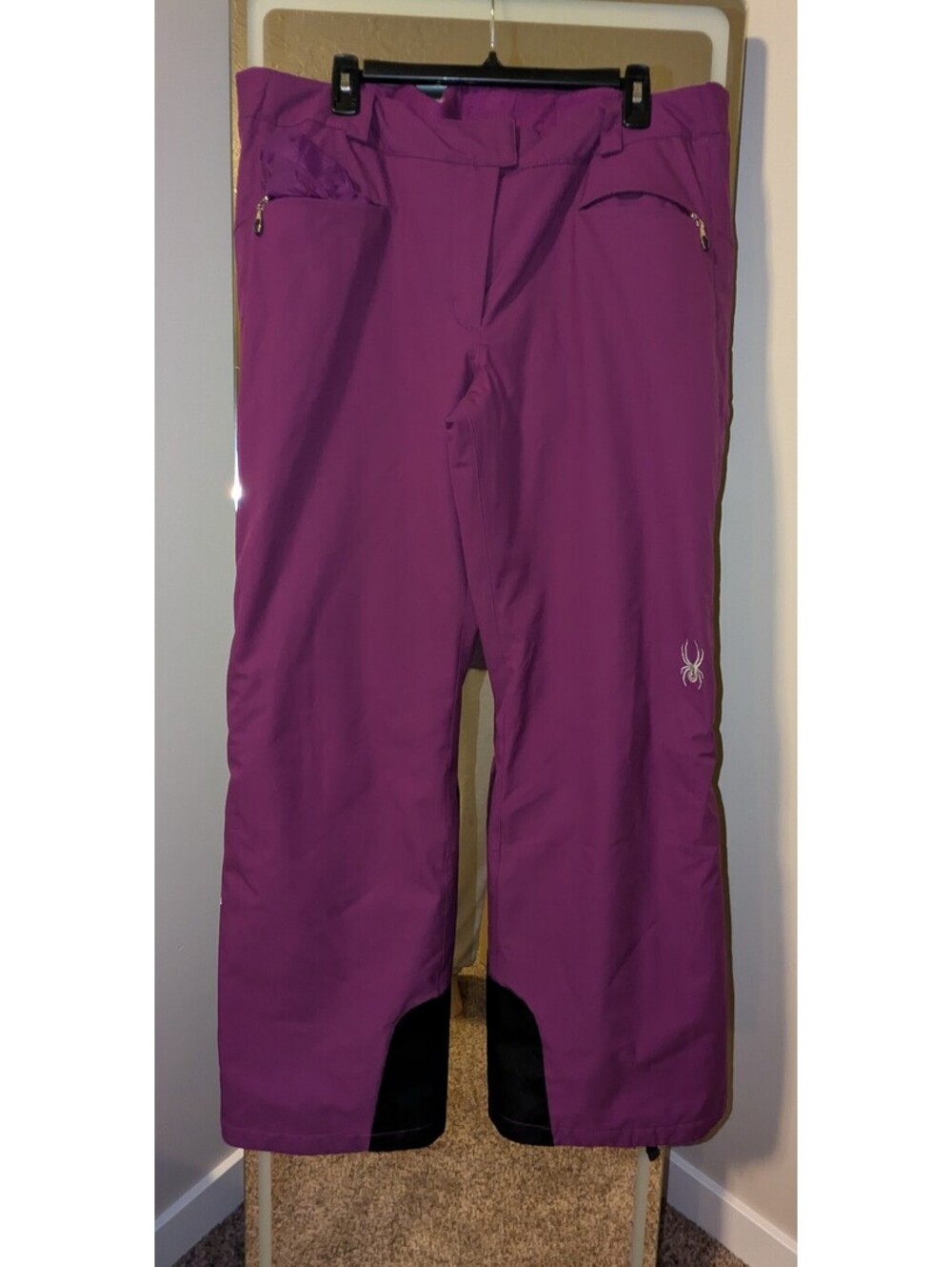 Women's Purple Spyder Ski Pants with Zippered Pockets